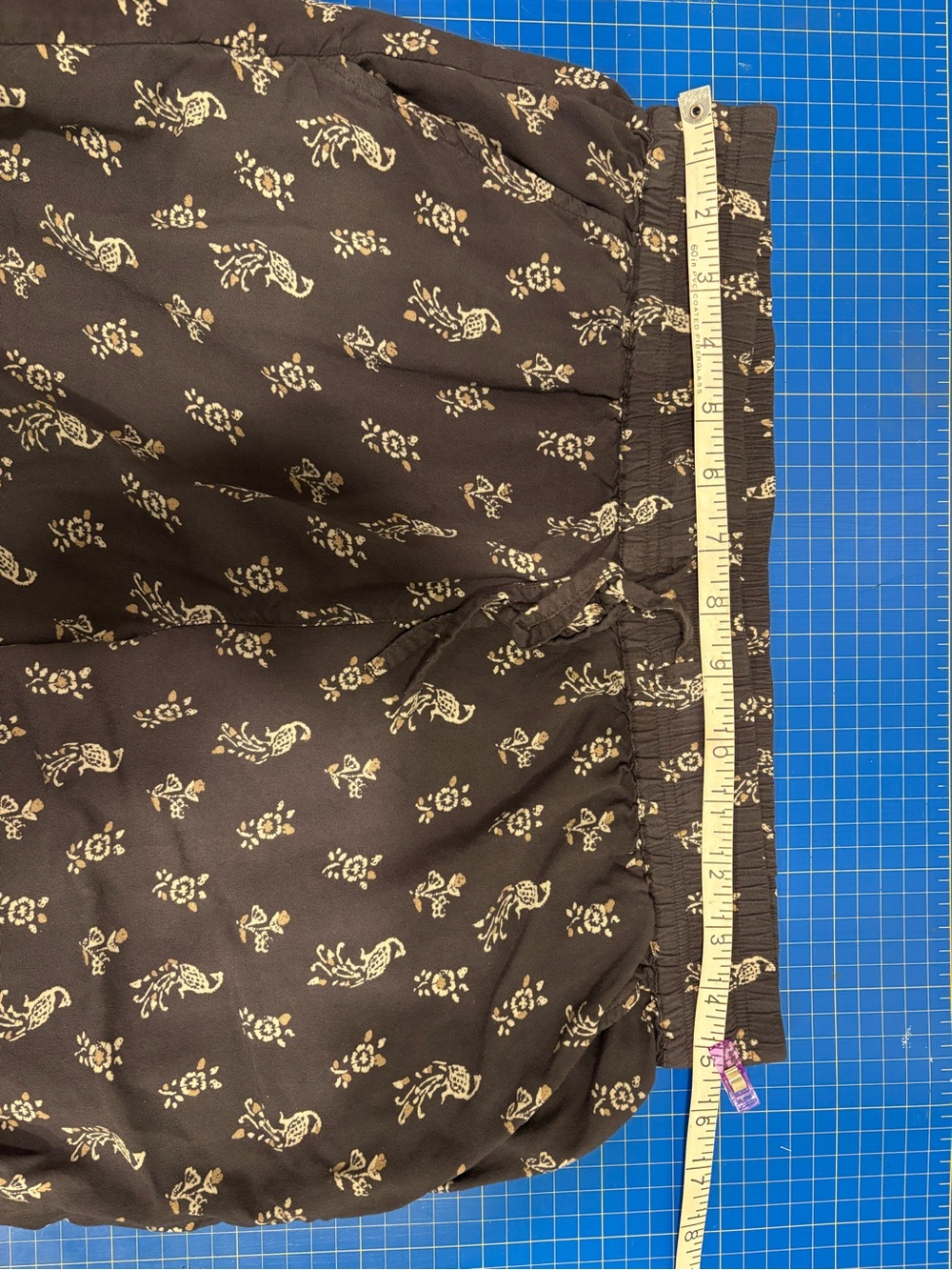 Grey Printed Drawstring Pants - Picture 9 of 12